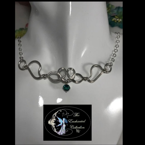 Green Topaz Sterling Silver Necklace- The Pixie Dust - Picture 3 of 8